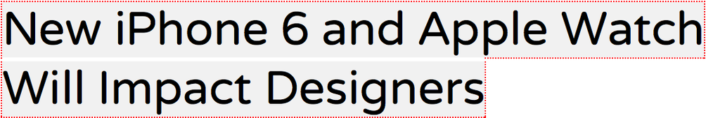 Bad line height example